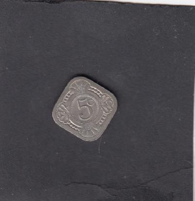 Beschrijving: 5 Cent WILHELMINA  